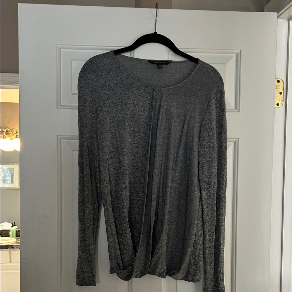 Banana Republic Heather Gray Knit Top